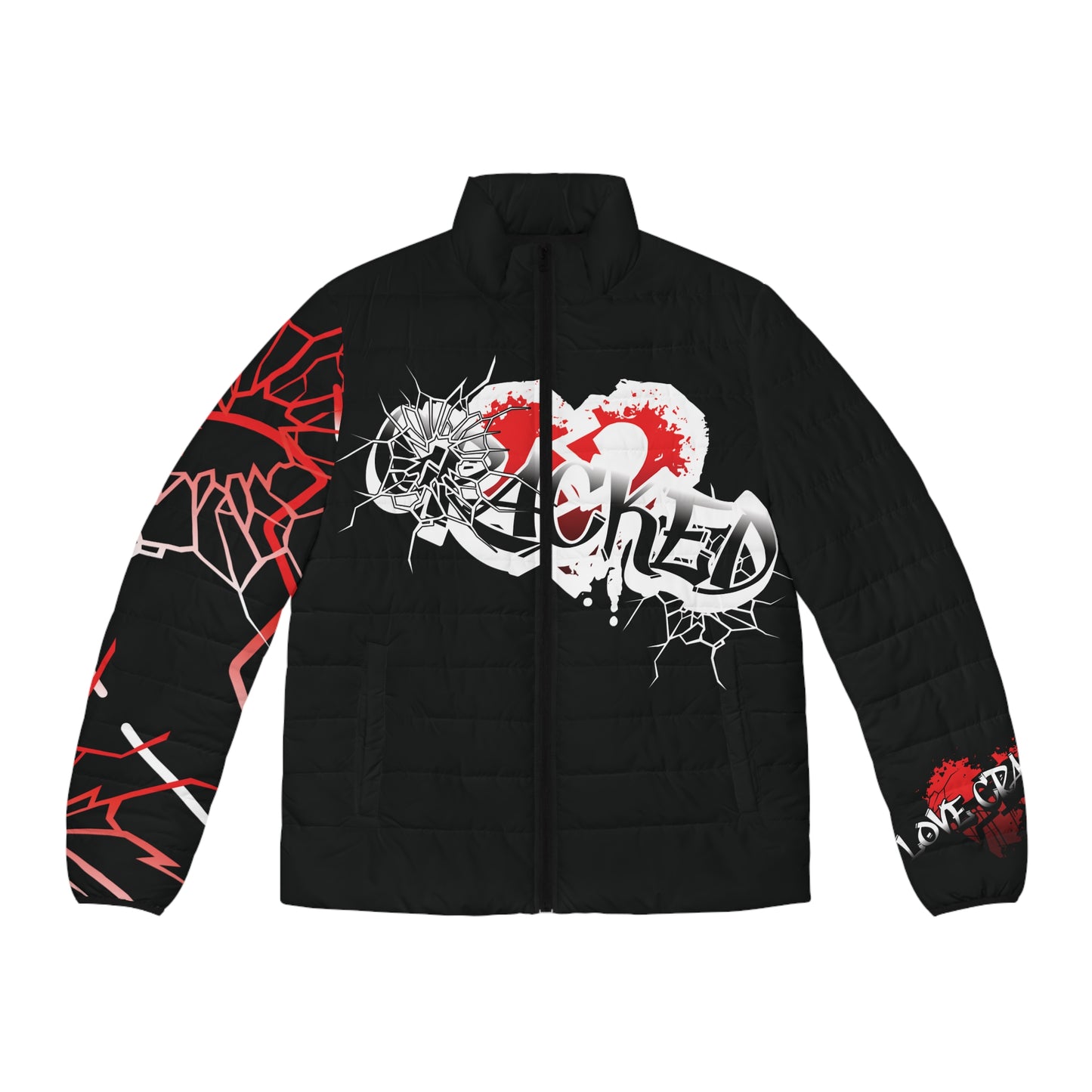 Love hurts Puffer Jacket (Black)