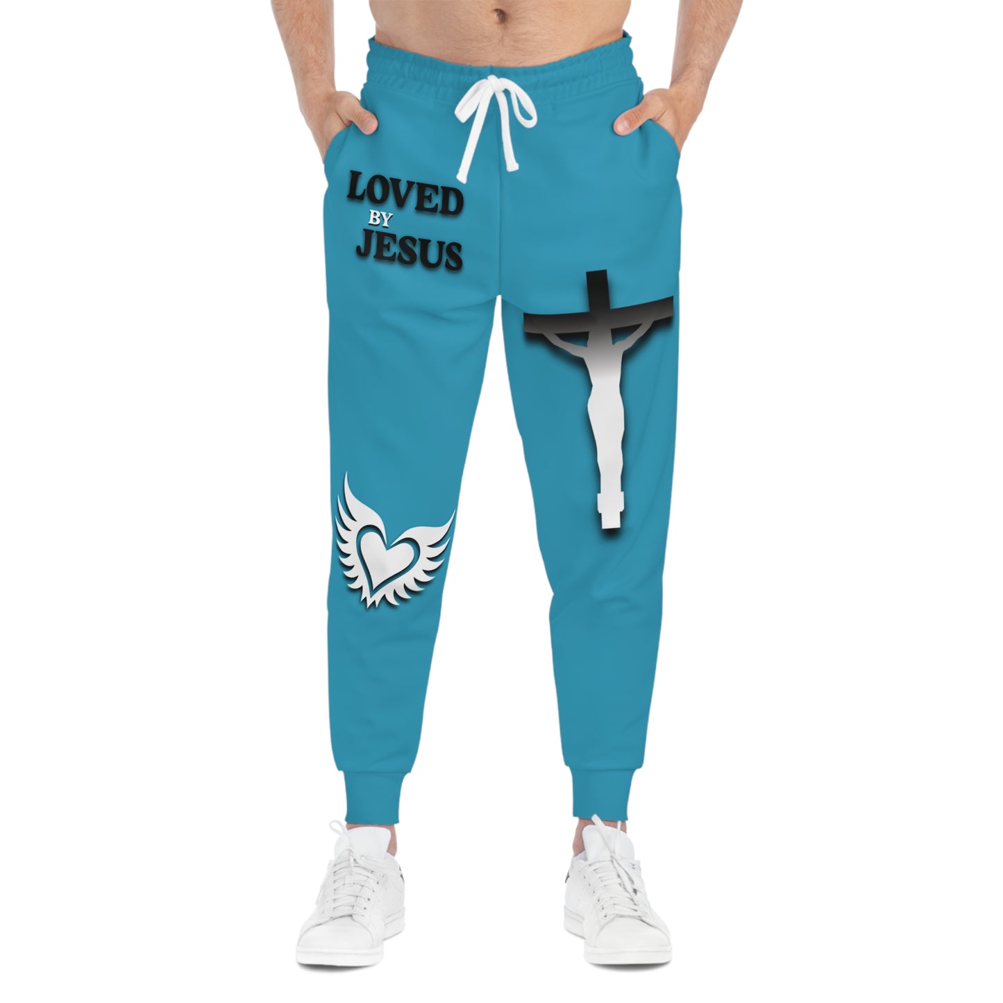 Christ made Women Joggers (Baby Blue)