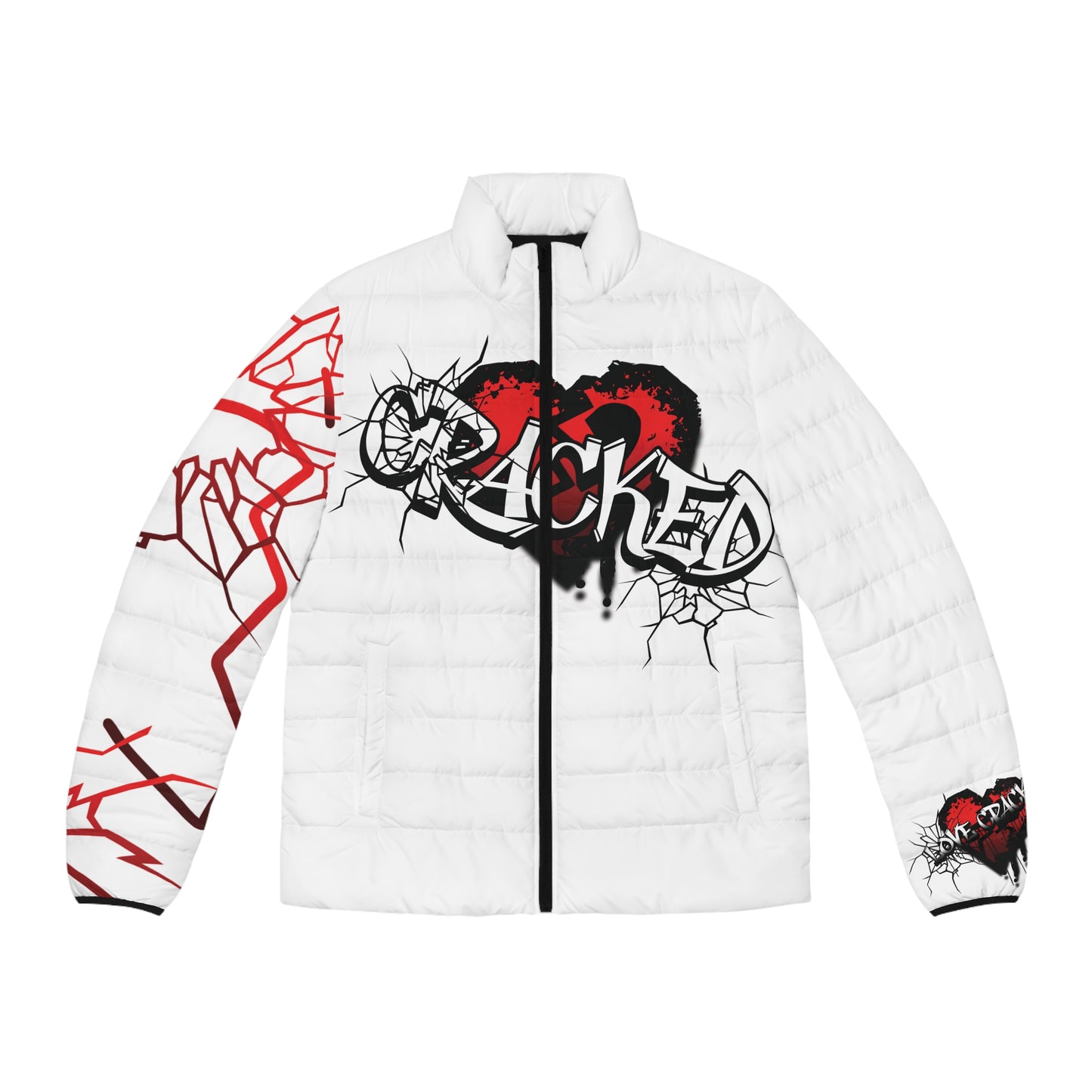 Love hurts Puffer Jacket (white)